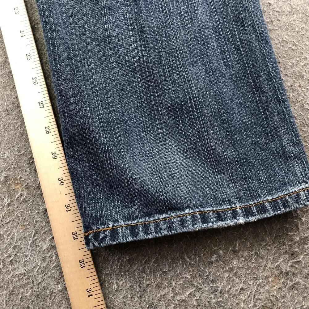 Levis 505 Jeans Mens 36x32 Blue Medium Wash Regular Straight Denim Pants Casual